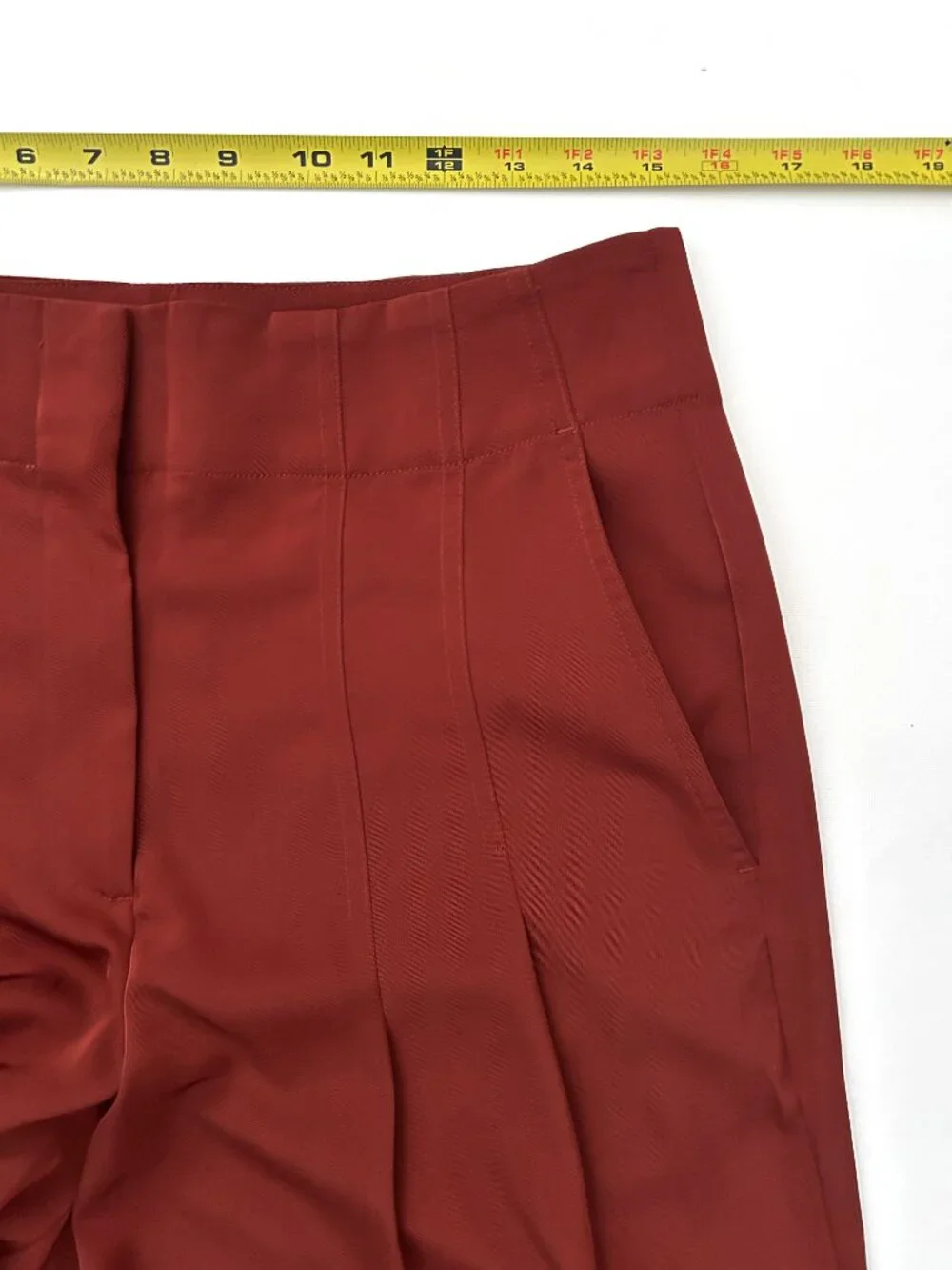Banana Republic Factory Pleated Wide Leg Pants Women's Size 10 Caramel NWT - Picture 5 of 9